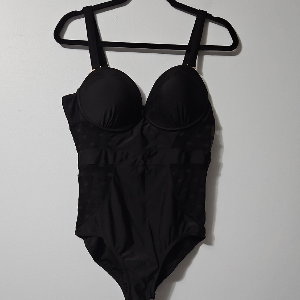 Swim Sexy Black One-Piece Swimsuit Size 16D/DD